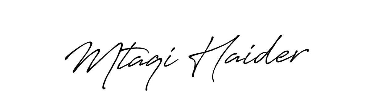Also we have Mtaqi Haider name is the best signature style. Create professional handwritten signature collection using Antro_Vectra_Bolder autograph style. Mtaqi Haider signature style 7 images and pictures png