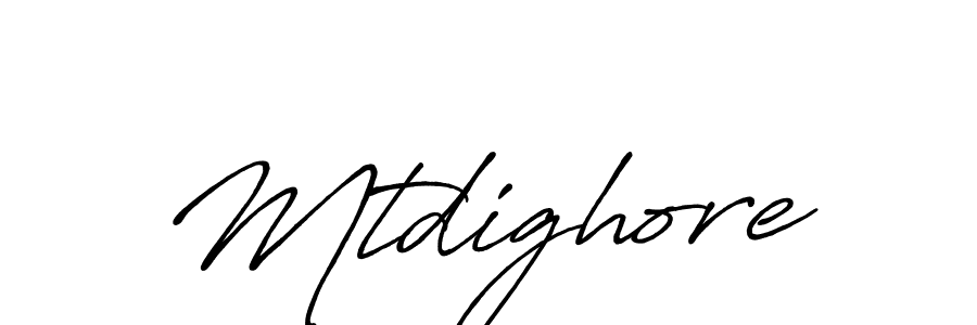 Design your own signature with our free online signature maker. With this signature software, you can create a handwritten (Antro_Vectra_Bolder) signature for name Mtdighore. Mtdighore signature style 7 images and pictures png