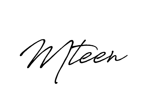 Design your own signature with our free online signature maker. With this signature software, you can create a handwritten (Antro_Vectra_Bolder) signature for name Mteen. Mteen signature style 7 images and pictures png