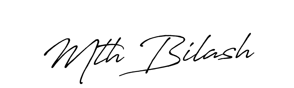 Design your own signature with our free online signature maker. With this signature software, you can create a handwritten (Antro_Vectra_Bolder) signature for name Mth Bilash. Mth Bilash signature style 7 images and pictures png