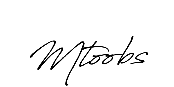 Use a signature maker to create a handwritten signature online. With this signature software, you can design (Antro_Vectra_Bolder) your own signature for name Mtoobs. Mtoobs signature style 7 images and pictures png