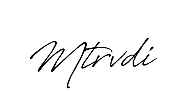 It looks lik you need a new signature style for name Mtrvdi. Design unique handwritten (Antro_Vectra_Bolder) signature with our free signature maker in just a few clicks. Mtrvdi signature style 7 images and pictures png