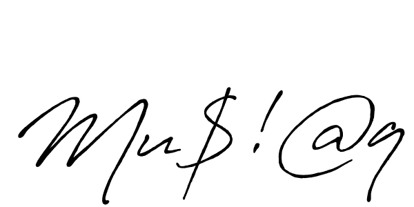 Design your own signature with our free online signature maker. With this signature software, you can create a handwritten (Antro_Vectra_Bolder) signature for name Mu$!@q. Mu$!@q signature style 7 images and pictures png