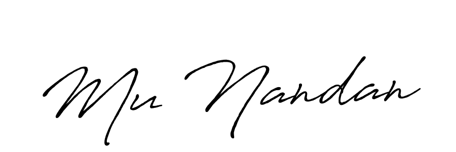 Check out images of Autograph of Mu Nandan name. Actor Mu Nandan Signature Style. Antro_Vectra_Bolder is a professional sign style online. Mu Nandan signature style 7 images and pictures png