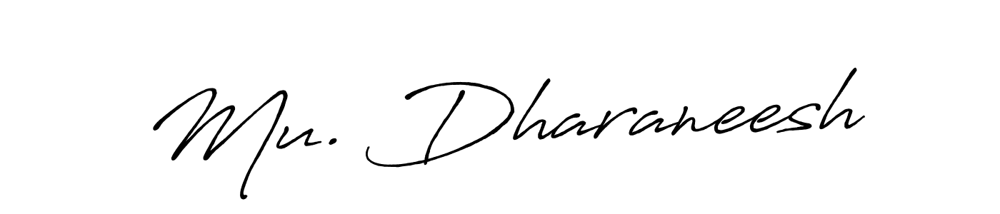 Antro_Vectra_Bolder is a professional signature style that is perfect for those who want to add a touch of class to their signature. It is also a great choice for those who want to make their signature more unique. Get Mu. Dharaneesh name to fancy signature for free. Mu. Dharaneesh signature style 7 images and pictures png