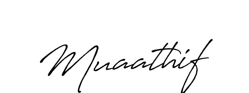 How to make Muaathif name signature. Use Antro_Vectra_Bolder style for creating short signs online. This is the latest handwritten sign. Muaathif signature style 7 images and pictures png
