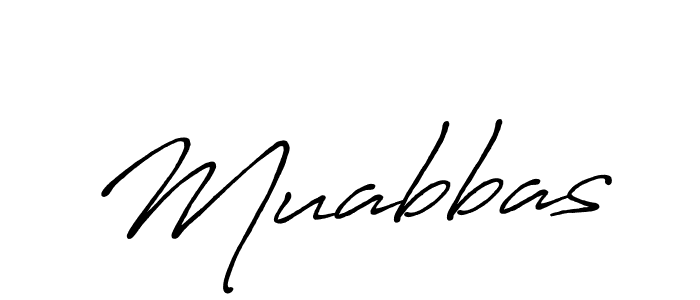 Create a beautiful signature design for name Muabbas. With this signature (Antro_Vectra_Bolder) fonts, you can make a handwritten signature for free. Muabbas signature style 7 images and pictures png