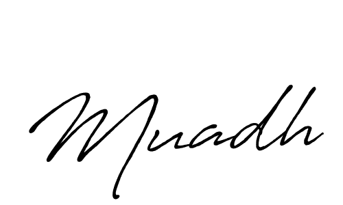 Create a beautiful signature design for name Muadh. With this signature (Antro_Vectra_Bolder) fonts, you can make a handwritten signature for free. Muadh signature style 7 images and pictures png