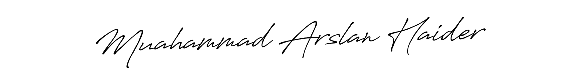 Use a signature maker to create a handwritten signature online. With this signature software, you can design (Antro_Vectra_Bolder) your own signature for name Muahammad Arslan Haider. Muahammad Arslan Haider signature style 7 images and pictures png