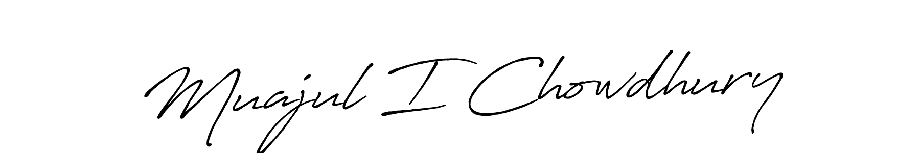 How to make Muajul I Chowdhury name signature. Use Antro_Vectra_Bolder style for creating short signs online. This is the latest handwritten sign. Muajul I Chowdhury signature style 7 images and pictures png