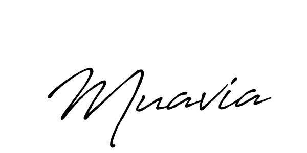 Make a beautiful signature design for name Muavia. With this signature (Antro_Vectra_Bolder) style, you can create a handwritten signature for free. Muavia signature style 7 images and pictures png