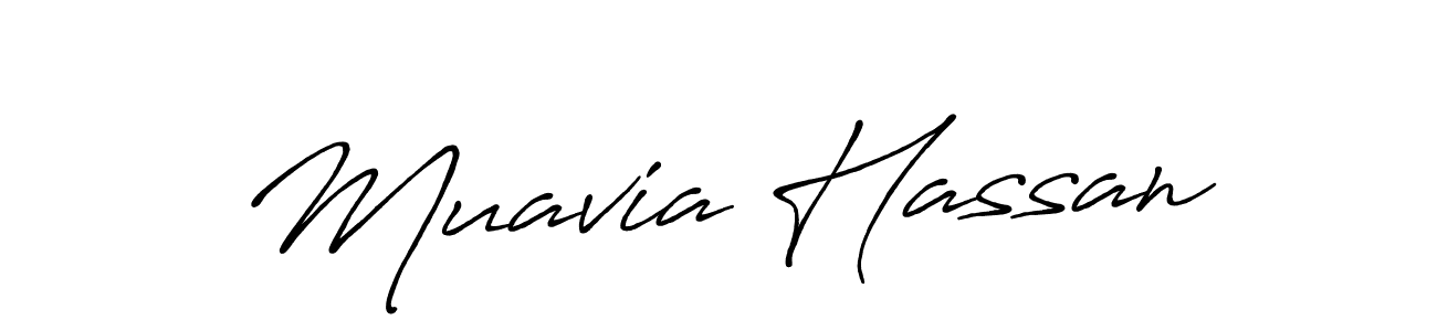 Once you've used our free online signature maker to create your best signature Antro_Vectra_Bolder style, it's time to enjoy all of the benefits that Muavia Hassan name signing documents. Muavia Hassan signature style 7 images and pictures png