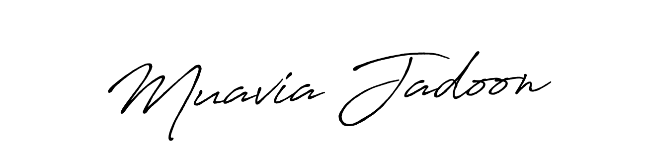 How to make Muavia Jadoon signature? Antro_Vectra_Bolder is a professional autograph style. Create handwritten signature for Muavia Jadoon name. Muavia Jadoon signature style 7 images and pictures png