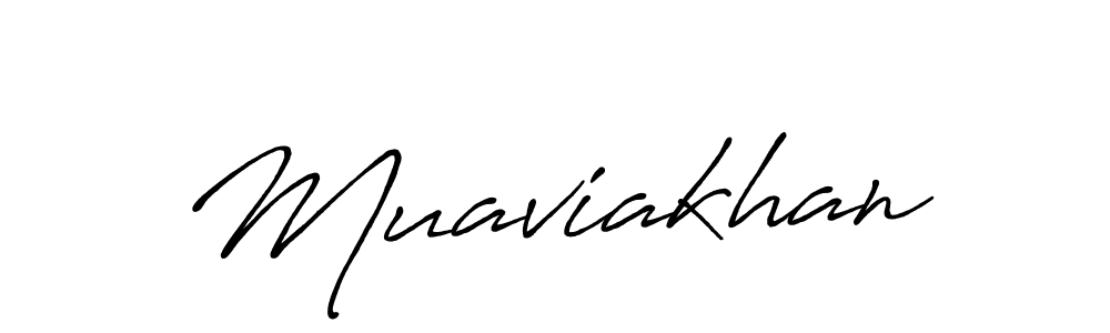 if you are searching for the best signature style for your name Muaviakhan. so please give up your signature search. here we have designed multiple signature styles  using Antro_Vectra_Bolder. Muaviakhan signature style 7 images and pictures png
