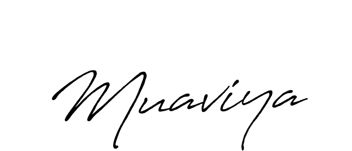 Also we have Muaviya name is the best signature style. Create professional handwritten signature collection using Antro_Vectra_Bolder autograph style. Muaviya signature style 7 images and pictures png