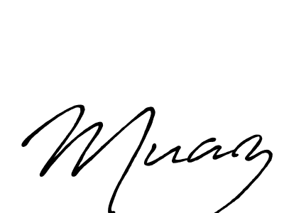 Also we have Muaz name is the best signature style. Create professional handwritten signature collection using Antro_Vectra_Bolder autograph style. Muaz signature style 7 images and pictures png