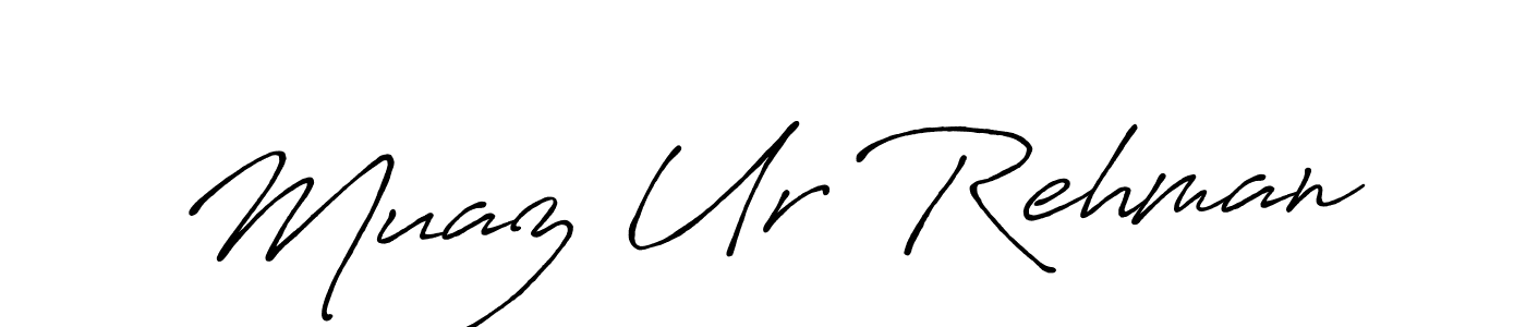 Also we have Muaz Ur Rehman name is the best signature style. Create professional handwritten signature collection using Antro_Vectra_Bolder autograph style. Muaz Ur Rehman signature style 7 images and pictures png