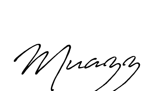 The best way (Antro_Vectra_Bolder) to make a short signature is to pick only two or three words in your name. The name Muazz include a total of six letters. For converting this name. Muazz signature style 7 images and pictures png