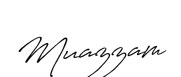 Create a beautiful signature design for name Muazzam. With this signature (Antro_Vectra_Bolder) fonts, you can make a handwritten signature for free. Muazzam signature style 7 images and pictures png