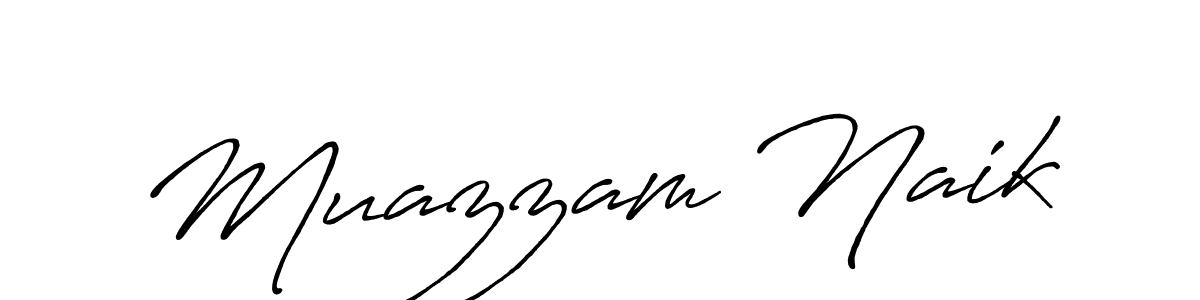 The best way (Antro_Vectra_Bolder) to make a short signature is to pick only two or three words in your name. The name Muazzam Naik include a total of six letters. For converting this name. Muazzam Naik signature style 7 images and pictures png