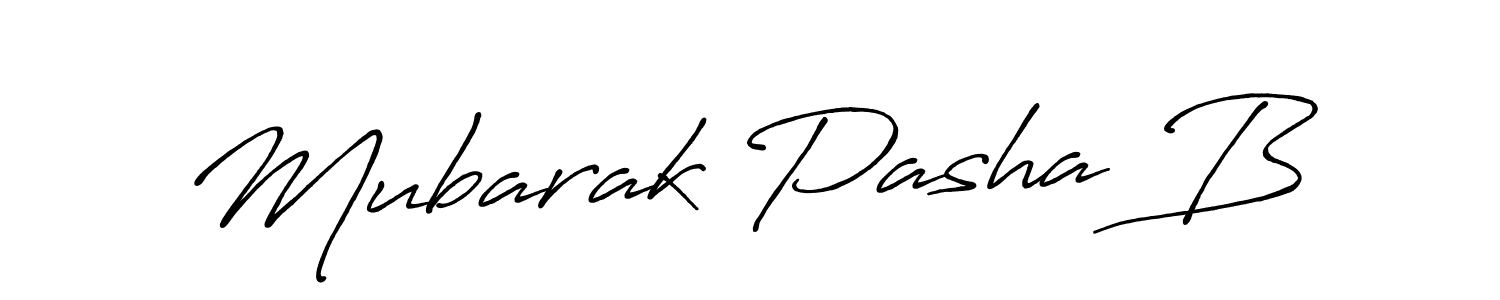 Make a beautiful signature design for name Mubarak Pasha B. With this signature (Antro_Vectra_Bolder) style, you can create a handwritten signature for free. Mubarak Pasha B signature style 7 images and pictures png
