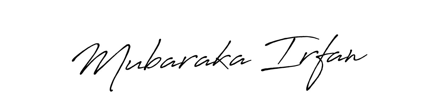 How to Draw Mubaraka Irfan signature style? Antro_Vectra_Bolder is a latest design signature styles for name Mubaraka Irfan. Mubaraka Irfan signature style 7 images and pictures png