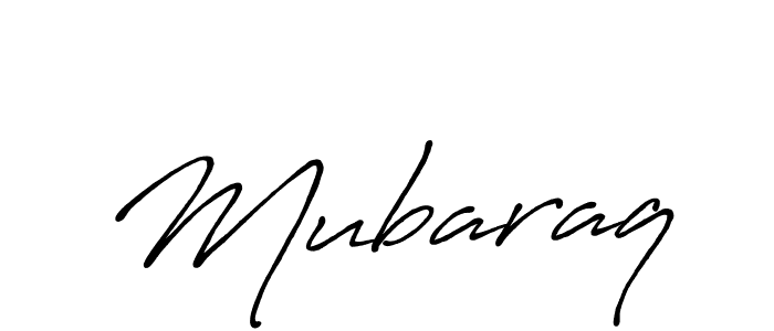 Use a signature maker to create a handwritten signature online. With this signature software, you can design (Antro_Vectra_Bolder) your own signature for name Mubaraq. Mubaraq signature style 7 images and pictures png