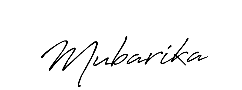 How to make Mubarika name signature. Use Antro_Vectra_Bolder style for creating short signs online. This is the latest handwritten sign. Mubarika signature style 7 images and pictures png