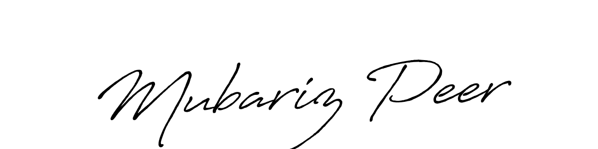 The best way (Antro_Vectra_Bolder) to make a short signature is to pick only two or three words in your name. The name Mubariz Peer include a total of six letters. For converting this name. Mubariz Peer signature style 7 images and pictures png