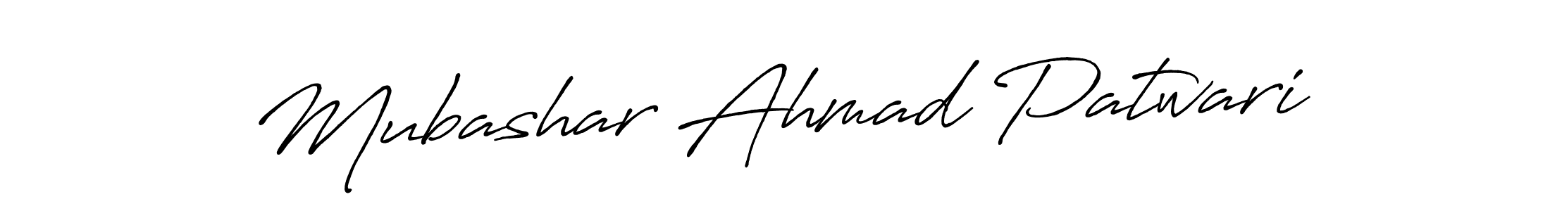 Create a beautiful signature design for name Mubashar Ahmad Patwari. With this signature (Antro_Vectra_Bolder) fonts, you can make a handwritten signature for free. Mubashar Ahmad Patwari signature style 7 images and pictures png