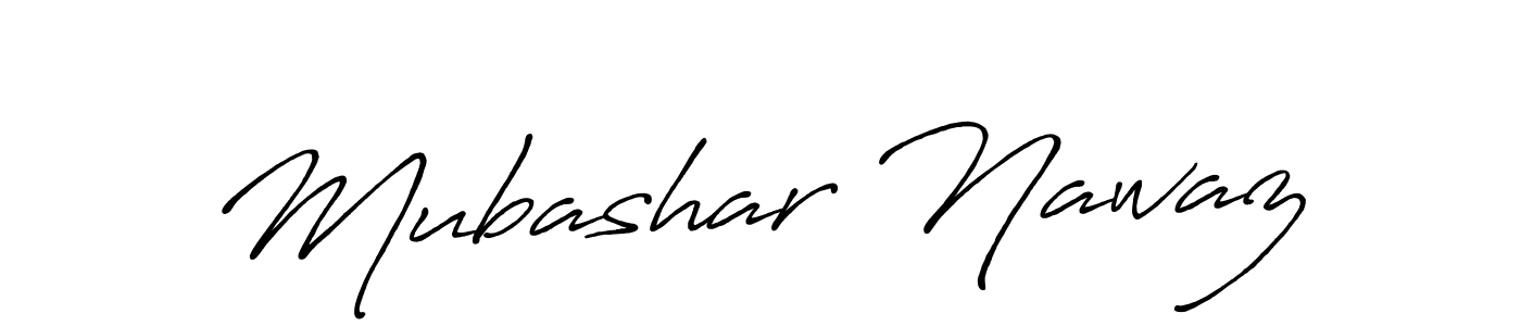 How to make Mubashar Nawaz name signature. Use Antro_Vectra_Bolder style for creating short signs online. This is the latest handwritten sign. Mubashar Nawaz signature style 7 images and pictures png