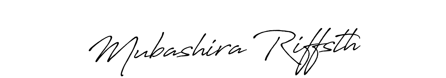 Mubashira Riffsth stylish signature style. Best Handwritten Sign (Antro_Vectra_Bolder) for my name. Handwritten Signature Collection Ideas for my name Mubashira Riffsth. Mubashira Riffsth signature style 7 images and pictures png