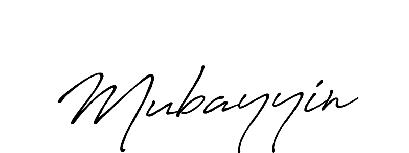 Make a beautiful signature design for name Mubayyin. With this signature (Antro_Vectra_Bolder) style, you can create a handwritten signature for free. Mubayyin signature style 7 images and pictures png