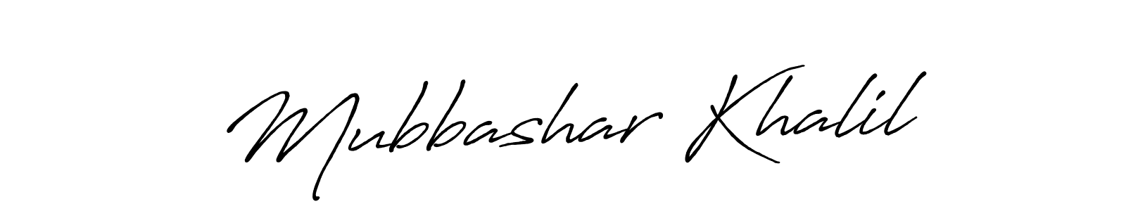 Design your own signature with our free online signature maker. With this signature software, you can create a handwritten (Antro_Vectra_Bolder) signature for name Mubbashar Khalil. Mubbashar Khalil signature style 7 images and pictures png