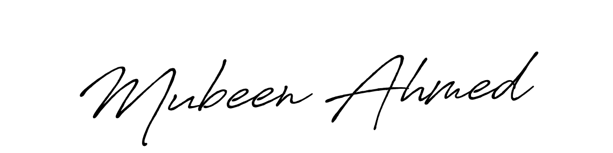 How to make Mubeen Ahmed signature? Antro_Vectra_Bolder is a professional autograph style. Create handwritten signature for Mubeen Ahmed name. Mubeen Ahmed signature style 7 images and pictures png