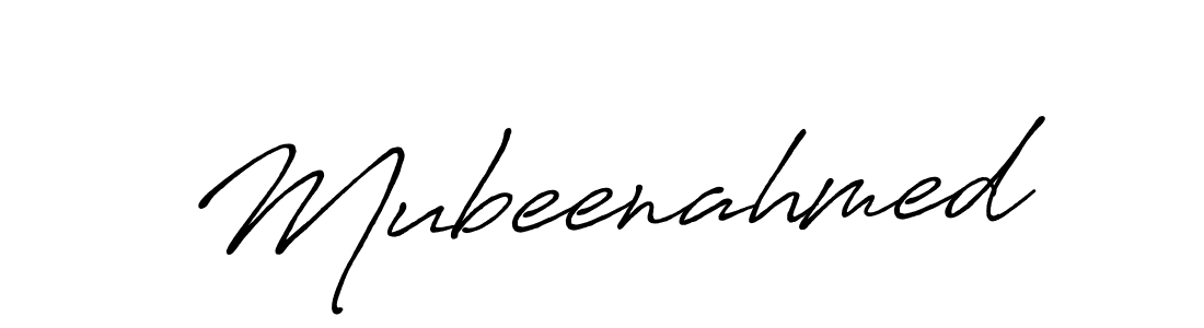Use a signature maker to create a handwritten signature online. With this signature software, you can design (Antro_Vectra_Bolder) your own signature for name Mubeenahmed. Mubeenahmed signature style 7 images and pictures png