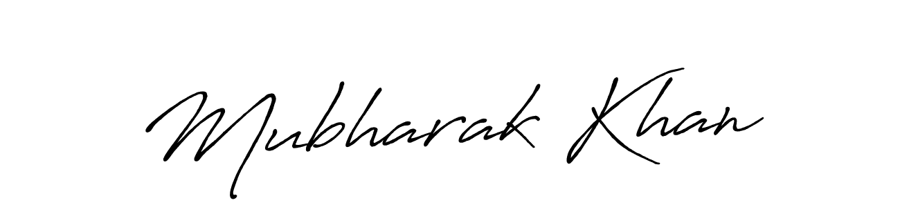 Use a signature maker to create a handwritten signature online. With this signature software, you can design (Antro_Vectra_Bolder) your own signature for name Mubharak Khan. Mubharak Khan signature style 7 images and pictures png