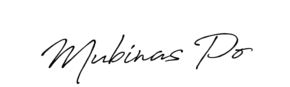 How to make Mubinas Po signature? Antro_Vectra_Bolder is a professional autograph style. Create handwritten signature for Mubinas Po name. Mubinas Po signature style 7 images and pictures png