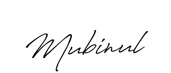Design your own signature with our free online signature maker. With this signature software, you can create a handwritten (Antro_Vectra_Bolder) signature for name Mubinul. Mubinul signature style 7 images and pictures png