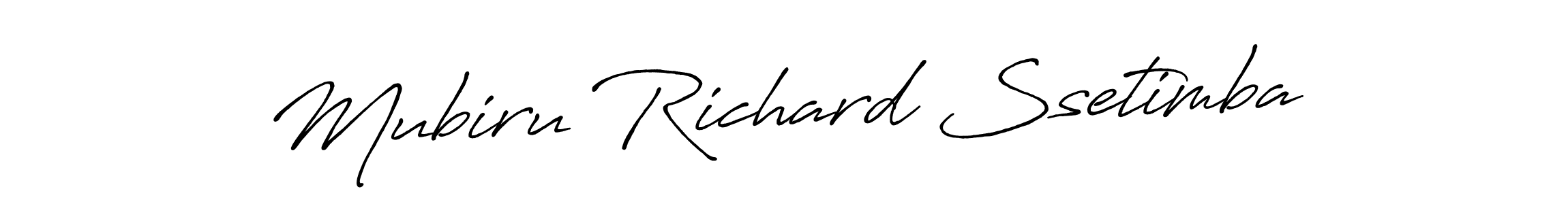 The best way (Antro_Vectra_Bolder) to make a short signature is to pick only two or three words in your name. The name Mubiru Richard Ssetimba include a total of six letters. For converting this name. Mubiru Richard Ssetimba signature style 7 images and pictures png