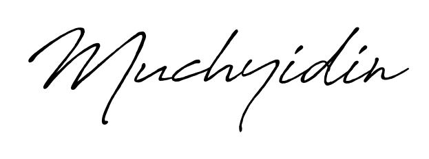 Try this chic Muchyidin handwritten sign style. Using Antro_Vectra_Bolder font elements, it gives your name a sleek, memorable identity. Muchyidin signature style 7 images and pictures png