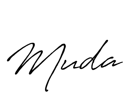 Create a beautiful signature design for name Muda. With this signature (Antro_Vectra_Bolder) fonts, you can make a handwritten signature for free. Muda signature style 7 images and pictures png