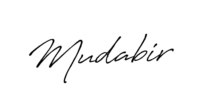 Design your own signature with our free online signature maker. With this signature software, you can create a handwritten (Antro_Vectra_Bolder) signature for name Mudabir. Mudabir signature style 7 images and pictures png