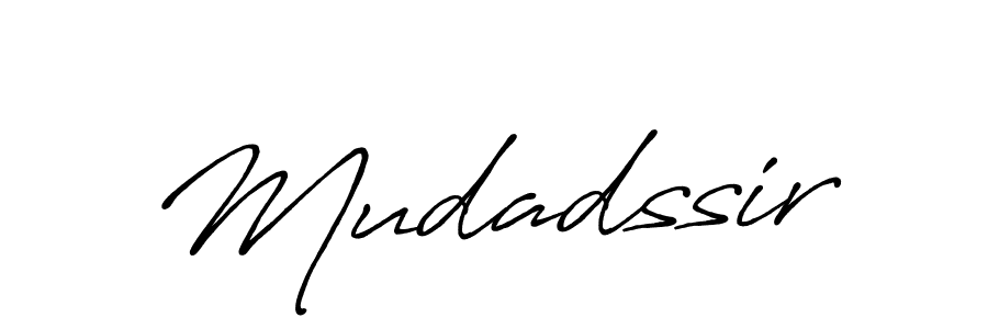 It looks lik you need a new signature style for name Mudadssir. Design unique handwritten (Antro_Vectra_Bolder) signature with our free signature maker in just a few clicks. Mudadssir signature style 7 images and pictures png