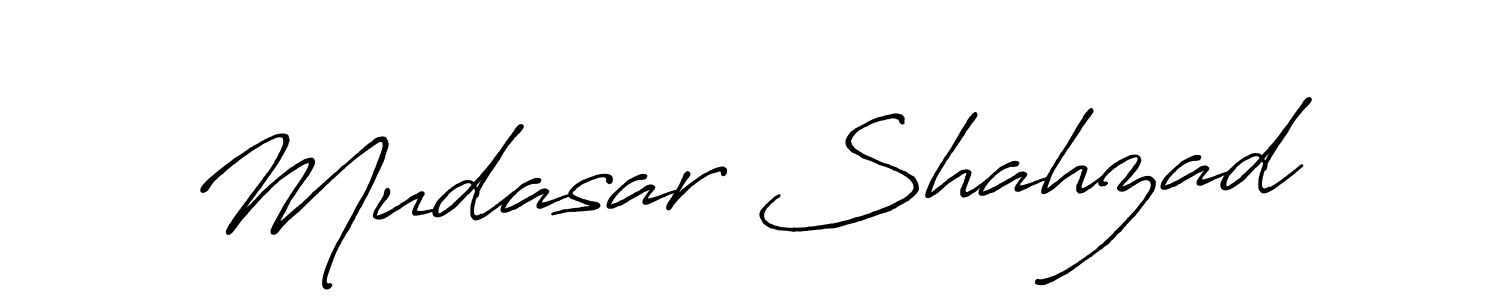 Make a beautiful signature design for name Mudasar Shahzad. With this signature (Antro_Vectra_Bolder) style, you can create a handwritten signature for free. Mudasar Shahzad signature style 7 images and pictures png