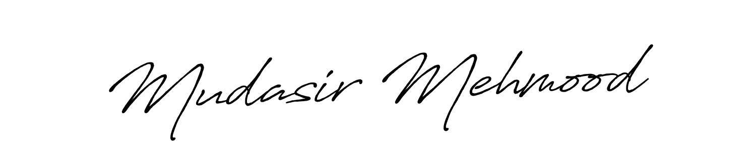 How to make Mudasir Mehmood signature? Antro_Vectra_Bolder is a professional autograph style. Create handwritten signature for Mudasir Mehmood name. Mudasir Mehmood signature style 7 images and pictures png