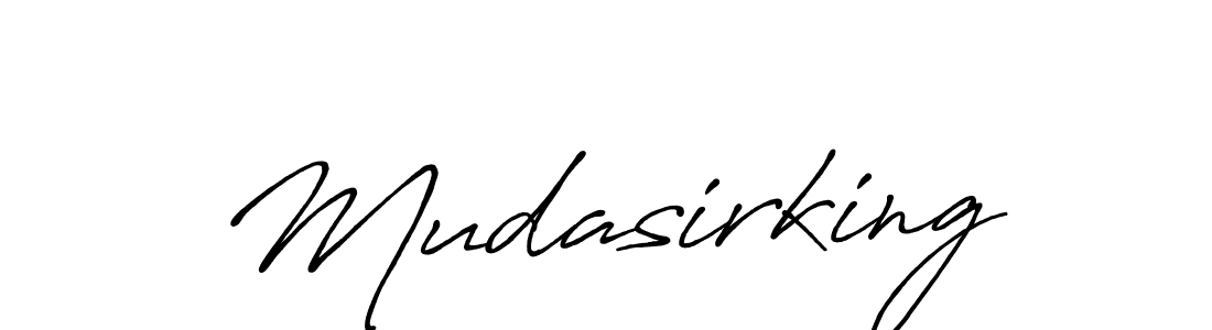Use a signature maker to create a handwritten signature online. With this signature software, you can design (Antro_Vectra_Bolder) your own signature for name Mudasirking. Mudasirking signature style 7 images and pictures png