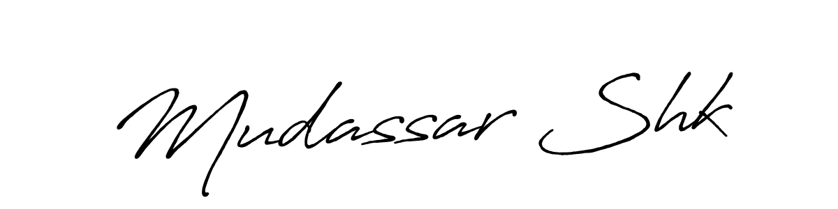 The best way (Antro_Vectra_Bolder) to make a short signature is to pick only two or three words in your name. The name Mudassar Shk include a total of six letters. For converting this name. Mudassar Shk signature style 7 images and pictures png