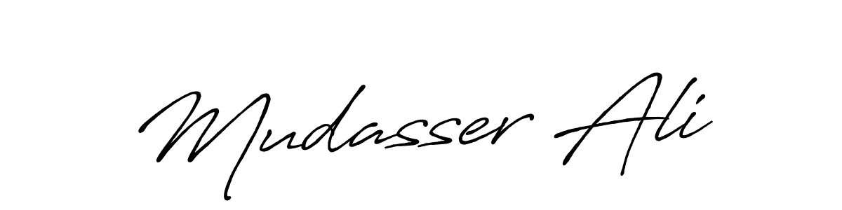 Design your own signature with our free online signature maker. With this signature software, you can create a handwritten (Antro_Vectra_Bolder) signature for name Mudasser Ali. Mudasser Ali signature style 7 images and pictures png