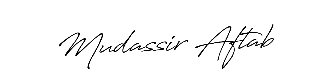 This is the best signature style for the Mudassir Aftab name. Also you like these signature font (Antro_Vectra_Bolder). Mix name signature. Mudassir Aftab signature style 7 images and pictures png